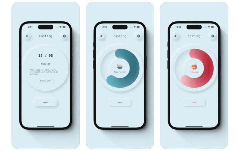 🧭 #优质应用 📂 软件名称：Fasting - Diet and healthy 🍏 支持平台：#iOS 11.0+ 📊 软件价格：免费 🪟 软件简介：一款健康生活应用，可以帮助您实践禁食饮食方式以促进健康和减重