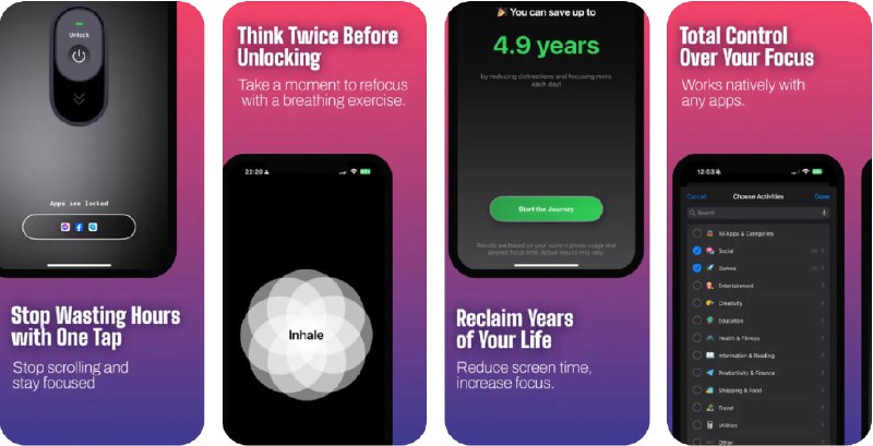 🧭 #应用限免 📂 软件名称：Slice: Screen Time & App Locks 🍏 支持平台：#iOS 17.0+ 📊 软件价格：内购限免 🪟 软件简介：一款帮助您管理屏幕使用时间、设定应用使用限制的工具