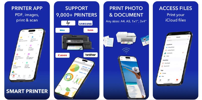 🧭 #应用限免 📂 软件名称：Remote Printing 🍏 支持平台：#iOS 15.0+ 📊 软件价格：内购限免 🪟 软件简介：一款远程打印照片和文档的应用