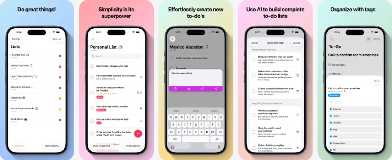 🧭 #应用限免 📂 软件名称：Super To-Do's 🍏 支持平台：#iOS 17.6+ 📊 软件价格：￥38.00 -> ¥0.00 🪟 软件简介：一款任务管理工具，它支持清单与任务创建、自定义标签、优先级标记、地点提醒、图片和备注添加、重复任务、Siri 快捷操作、主屏幕和 Today 小组件、自定义列表颜色等多种功能