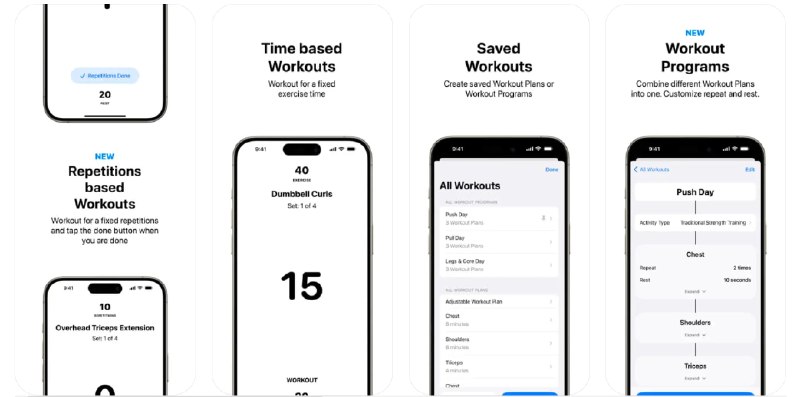🧭 #应用限免 📂 软件名称：Timed: Workout Timer & Planner 🍏 支持平台：#iOS 16.0+ 📊 软件价格：¥8.00 -> ¥0.00 🪟 软件简介：一款健身计时器和计划应用