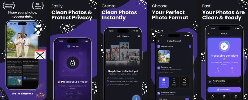 🧭 #应用限免 📂 软件名称：Exif Clean-Remove Data Offline 🍏 支持平台：#iOS 13.0+ 📊 软件价格：￥38.00 -> ¥0.00 🪟 软件简介：一款在本地清除照片与视频 EXIF 信息的工具