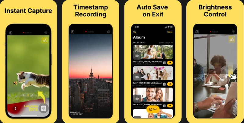 🧭 #应用限免 📂 软件名称：FastCam - Timestamp Camera 🍏 支持平台：#iOS 13.0+ 📊 软件价格：¥138.00 -> ¥0.00 🪟 软件简介：一款能够快速启动并立即进行录制的视频应用