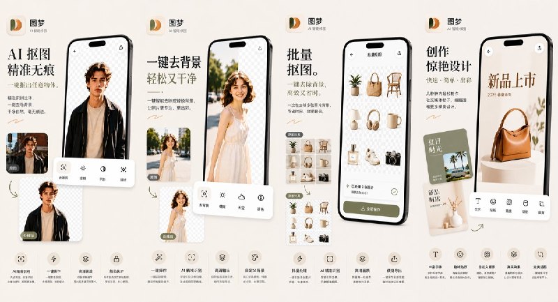 🧭 #应用限免 📂 软件名称：图梦 - 抠图&修图 🍏 支持平台：#iOS 18.6+ 📊 软件价格：内购限免 🪟 软件简介：一款专业影像级图片编辑工具，支持一键抠图、拍照抠图（自动识别主体）、移除背景、图片打码/模糊、自由涂鸦、九宫格/六宫格/四宫格制作、Color Walk封面生成，高清无损导出