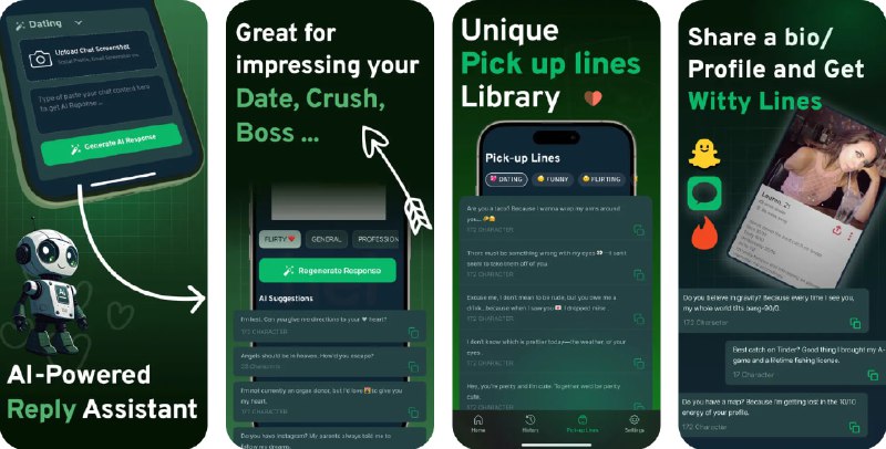 🧭 #应用限免 📂 软件名称：AI 智能聊天回, 聊天截图 : Reply Craft 🍏 支持平台：#iOS 17.6+ 📊 软件价格：内购限免 🪟 软件简介：一款私人 AI 聊天助手，通过 AI 驱动的回复技术改善您的聊天体验