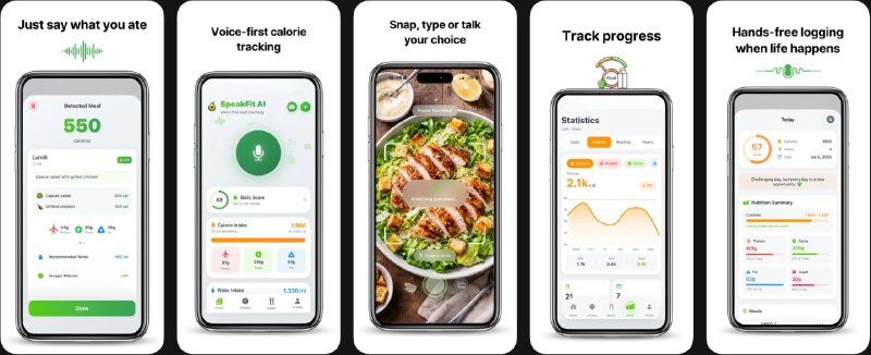 🧭 #应用限免 📂 软件名称：SpeakFit AI 饮食记录 & 卡路里追踪 🍏 支持平台：#iOS 16.6+ 📊 软件价格：内购限免（内购界面显示更多-内购限免） 🪟 软件简介：一款通过语音、拍照或文字快速记录饮食的营养追踪工具，可自动估算每餐及每日的热量与宏量营养素（蛋白质/碳水/脂肪），用简单清晰的饮食日记帮助你做出更明智的饮食选择