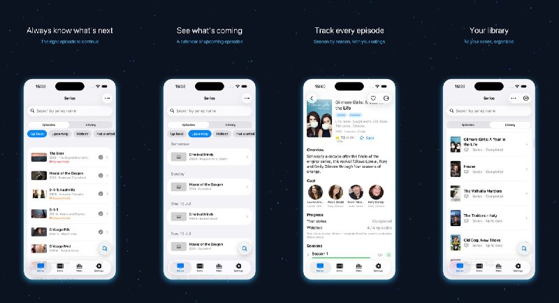 🧭 #优质应用 📂 软件名称：TVdex - Private TV & film tracker 🍏 支持平台：#iOS 18.0+ 📊 软件价格：免费 🪟 软件简介：一款本地优先的影视追踪管理工具，支持按集追踪剧集进度、即将播出日历、评分整理、自定义列表和观看统计