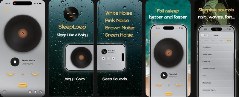 🧭 #应用限免 📂 软件名称：SleepLoop: Brown Noise Rain 🍏 支持平台：#iOS 17.6+ 📊 软件价格：内购限免 🪟 软件简介：一款专业的睡眠和专注力辅助应用，提供棕色噪音、粉色噪音、绿色噪音和白色噪音，以及100多种高品质的雨声和自然声音