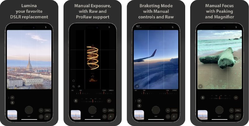 🧭 #应用限免 📂 软件名称：Lumina: Professional Camera 🍏 支持平台：#iOS 15.0+ 📊 软件价格：30.00 -> ¥0.00 🪟 软件简介：一款专业摄影应用，支持手动调节曝光、焦距、快门速度、ISO等多项专业摄影参数，并具备RAW格式照片拍摄能力，提供给摄影爱好者更多的后期编辑空间