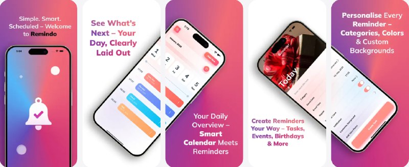 🧭 #应用限免 📂 软件名称：Reminder Alarms & Medication 🍏 支持平台：#iOS 15.6+ 📊 软件价格：内购限免（若显示价格请重启应用） 🪟 软件简介：一款轻量级提醒工具，帮助你管理重要日程、纪念日、假期等事务