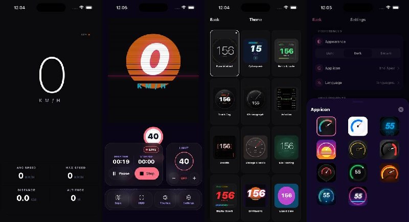 🧭 #应用限免 📂 软件名称：速度计简易版 🍏 支持平台：#iOS 15.1+ 📊 软件价格：￥8.00 -> ¥0.00 🪟 软件简介：高精度GPS测速仪表App，提供实时速度/高度/航向显示、挡风玻璃HUD镜像模式、12款精美主题、行程自动记录、超速警报，适合开车通勤和公路旅行用户