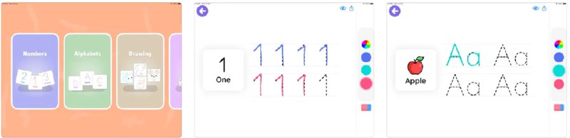 🧭 #应用限免 📂 软件名称：Learn Writing ABC 123 For Kids 🍏 支持平台：#iOS 14.0+ 📊 软件价格：¥38.00 -> ¥0.00 🪟 软件简介：一款帮助孩子学习数字书写、绘制形状和名字的应用