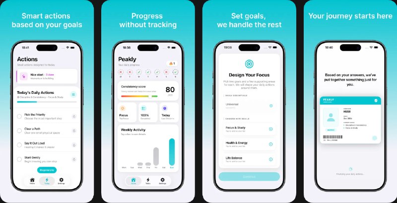 🧭 #应用限免 📂 软件名称：Peakly - AI Habit Planner 🍏 支持平台：#iOS 17.0+ 📊 软件价格：￥23.00 -> ¥0.00 🪟 软件简介：一款习惯规划工具，你只需选择想要提升的方向，该应用会自动把目标拆解成每天可完成的微小行动，并根据你的精力和日程进行安排，无需自己设定计划或手动打卡