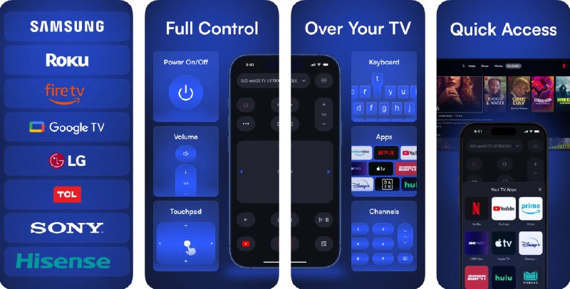 🧭 #优质应用 📂 软件名称：万能遥控器 智能电视助手 🍏 支持平台：#iOS 16.0+ 📊 软件价格：免费 🪟 软件简介：一款兼容100多种电视品牌的遥控器应用