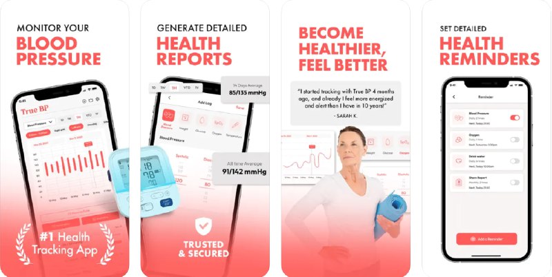 🧭 #应用限免 📂 软件名称：Blood Pressure Log True BP 🍏 支持平台：#iOS 15.6+ 📊 软件价格：内购限免 🪟 软件简介：一款血压监测应用，帮助用户全面跟踪血压、脉搏、体重及其他健康指标