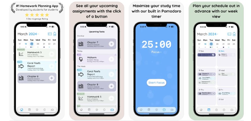 🧭 #应用限免 📂 软件名称：Task Manager: Recitation 🍏 支持平台：#iOS 16.2+ 📊 软件价格：内购限免 🪟 软件简介：一款为学生设计的应用，它帮助您跟踪学校作业、考试和各类任务进度