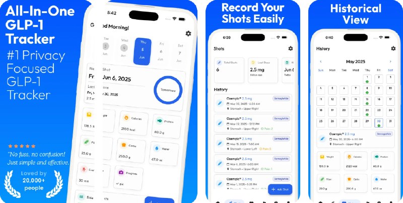 🧭 #应用限免 📂 软件名称：GLP 1 Tracker - Tirzepatide 🍏 支持平台：#iOS 15.0+ 📊 软件价格：内购限免 🪟 软件简介：一款专为使用 GLP-1 类药物（如 Ozempic®、Wegovy®、Mounjaro® 和 Zepbound®）的用户设计的健康管理助手