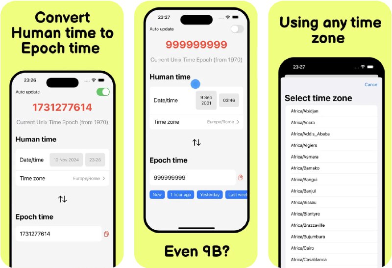 🧭 #应用限免 📂 软件名称：CUTE: Current Unix Time Epoch  🍏 支持平台：#iOS 15.0+ 📊 软件价格：￥8.00 -> ¥0.00 🪟 软件简介：一款适用于开发者的实用时间戳转换工具