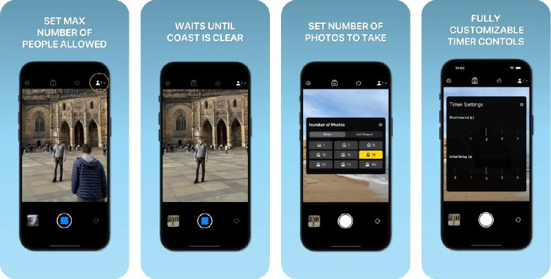 🧭 #应用限免 📂 软件名称：AriaCam - AI Timer Camera 🍏 支持平台：#iOS 18.0+ 📊 软件价格：￥22.00 -> ¥0.00 🪟 软件简介：一款智能定时拍照应用，采用先进的 AI 技术自动检测陌生人进入镜头，并等待其离开后再拍摄照片