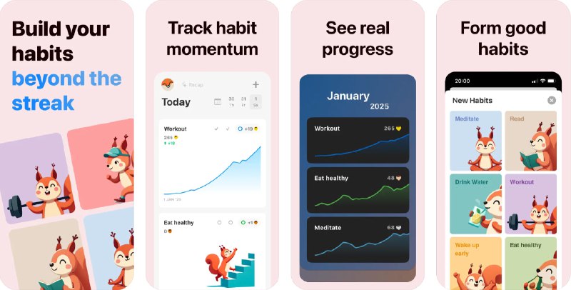 🧭 #应用限免 📂 软件名称：习惯清单 Momentumly 🍏 支持平台：#iOS 17.0+ 📊 软件价格：内购限免 🪟 软件简介：一款无压力的习惯追踪应用，专注于帮助您建立持久的习惯，以追求进步为主要目标，而不是局限于保持连续记录