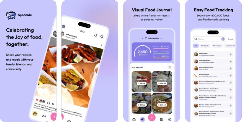 🧭 #应用限免 📂 软件名称：Food Journal: SpoonMe 🍏 支持平台：#iOS 17.0+ 📊 软件价格：内购限免（注册登陆后显示内购页面） 🪟 软件简介：一款帮助分享美食体验的应用
