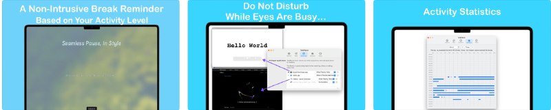 🧭 #应用限免 📂 软件名称：TotalPause - Break Reminders 🍏 支持平台：#macOS 13.0+ 📊 软件价格：内购限免 🪟 软件简介：一款提醒用户定时休息的应用