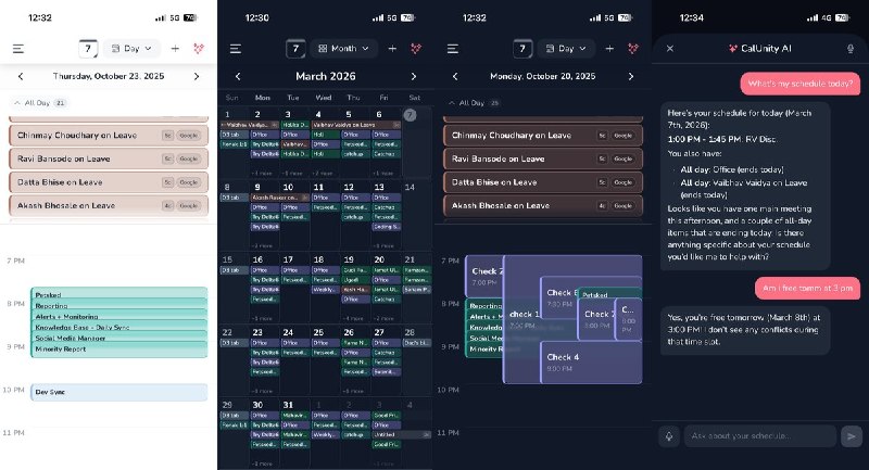 🧭 #应用限免 📂 软件名称：CalUnity - AI 驱动的统一日历管理 🍏 支持平台：#iOS 15.1+ 📊 软件价格：免费 🪟 软件简介：一款AI驱动的多日历聚合应用，支持 Google Calendar、Microsoft Outlook、Apple iCloud 和 CalDAV 服务器一站式统一管理