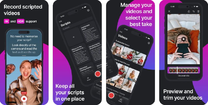 🧭 #应用限免 📂 软件名称：Video Teleprompter - Evelize 🍏 支持平台：#iOS 16.0+ 📊 软件价格：内购限免（按钮点不动请重启应用） 🪟 软件简介：一款专业提词器与视频录制一体化工具