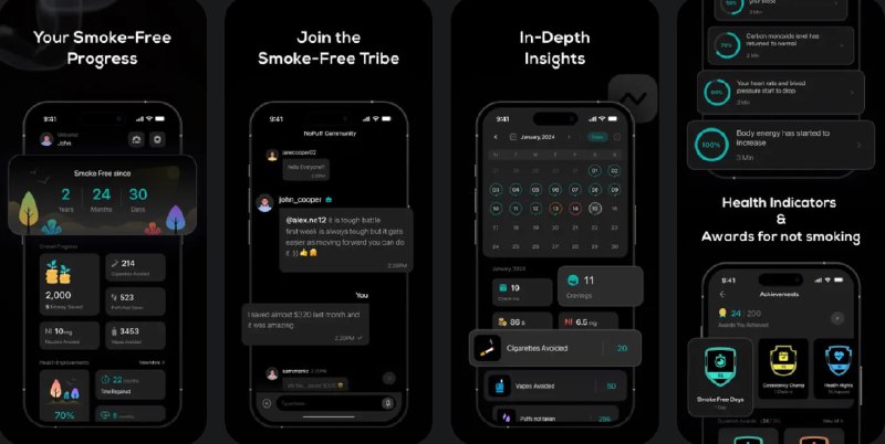 🧭 #应用限免 📂 软件名称：戒烟 香烟 - 电子烟 🍏 支持平台：#iOS 15.0+ 📊 软件价格：内购限免 🪟 软件简介：一款帮助用户戒烟戒电子烟的应用，通过多个功能支持用户顺利摆脱烟瘾