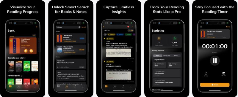 🧭 #应用限免 📂 软件名称：Bookdot - Book Tracker 🍏 支持平台：#iOS 18.0+ 📊 软件价格：内购限免（若加载不出价格请重启应用） 🪟 软件简介：一款读书记录应用