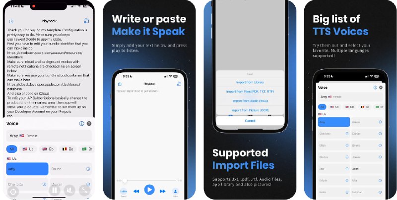 🧭 #应用限免 📂 软件名称：SonicScript - Text to Speech 🍏 支持平台：#iOS 17.0+ 📊 软件价格：内购限免（输入一些文本后点击播放按钮自动弹出） 🪟 软件简介：一款文本转语音（TTS）工具，帮助提升阅读、学习与工作效率