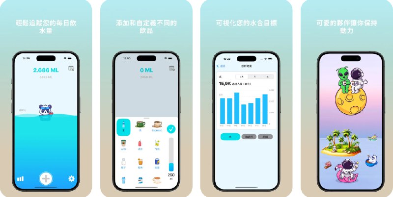 🧭 #应用限免 📂 软件名称：Water Reminder:HydroBud 🍏 支持平台：#iOS 17.0+ 📊 软件价格：内购限免（弹出免费试用界面后点击左下方所有订阅即可看到终身选项） 🪟 软件简介：一款美观的饮水提醒与记录工具，助你养成科学健康的饮水习惯