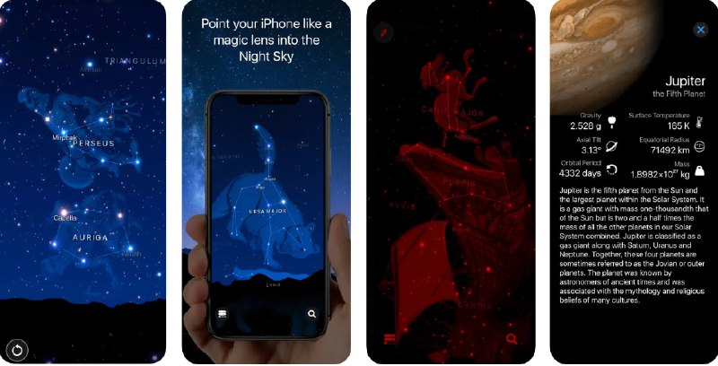 🧭 #应用限免 📂 软件名称：Starlight® - Explore the Stars 🍏 支持平台：#iOS 12.1+ 📊 软件价格：¥22.00 -> ¥0.00 🪟 软件简介：一款星空观测应用，您只需将手机对准天空，即可实时识别头顶的星星、行星和星座，支持增强现实模式，可全天候显示当前可见的天体分布，内置10万多颗恒星的数据库，涵盖所有88个西方星座，以及太阳系的主要行星