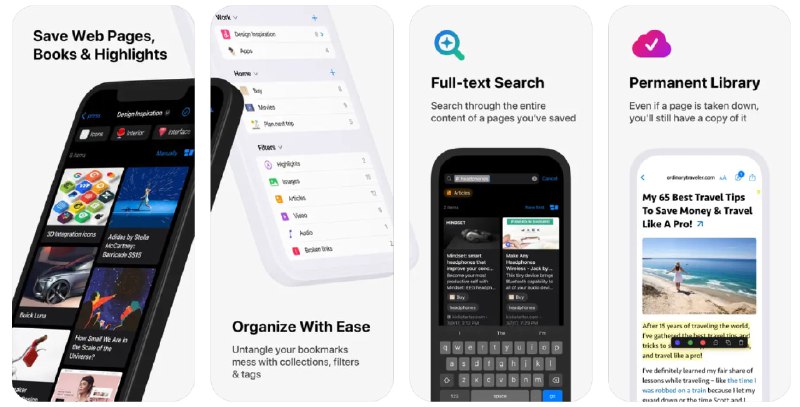 🧭 #优质应用 📂 软件名称：Raindrop.io 🍏 支持平台：#iOS 16.0+ #macOS 11.4+ #Windows 📊 软件价格：免费 🪟 软件简介：一款全平台书签管理工具，可将您收集和整理的网页、文章、照片全平台同步