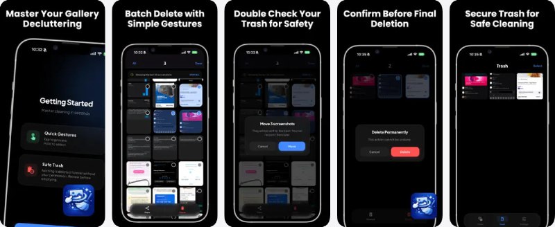 🧭 #应用限免 📂 软件名称：Screenshot Cleaner by Appsvvy 🍏 支持平台：#iOS 13.0+ 📊 软件价格：内购限免 🪟 软件简介：一款智能截图清理工具，帮助用户快速清理iPhone中无用的截图、旧表情包和意外拍摄的照片，释放存储空间