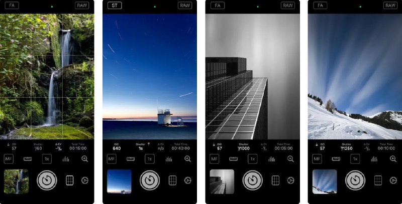 🧭 #应用限免 📂 软件名称：Even Longer 🍏 支持平台：#iOS 16.6+ 📊 软件价格：内购限免 🪟 软件简介：一款将 iPhone 转变为专业长曝光相机的应用，应用提供四种拍摄模式，包括帧平均模式、光轨模式、星轨模式和夜间模式，最高支持长达 24 小时的总拍摄时间