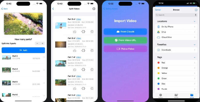 🧭 #应用限免 📂 软件名称：VidVid - Split Video 🍏 支持平台：#iOS 16.0+ 📊 软件价格：¥38.00 -> ¥0.00 🪟 软件简介：一款便捷的视频剪切工具，支持从图库、URL 或文件导入视频，剪切后可轻松分享至社交媒体