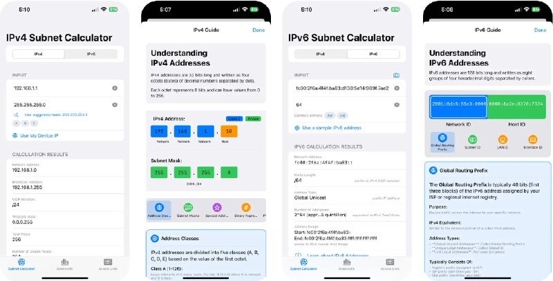 🧭 #应用限免 📂 软件名称：IP Workbench 🍏 支持平台：#iOS 17.6+ 📊 软件价格：￥8.00 -> ¥0.00 🪟 软件简介：一款 IP 子网计算器应用