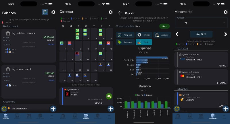 🧭 #应用限免 📂 软件名称：My Accounts and Expenses 🍏 支持平台：#iOS 15.0+ 📊 软件价格：内购限免 🪟 软件简介： 一款无广告、无追踪、无需注册的个人记账与预算管理应用，支持收支记录、分类预算、账单提醒、余额预测和多平台 OneDrive 同步