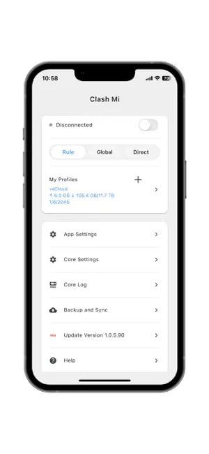 🧭 #优质应用 📂 软件名称：Clash Mi  🍏 支持平台：#iOS 15+ 📊 软件价格：免费 🪟 软件简介：一款基于mihomo核心的网络代理工具，可以进行强大的覆盖支持和自定义设置
