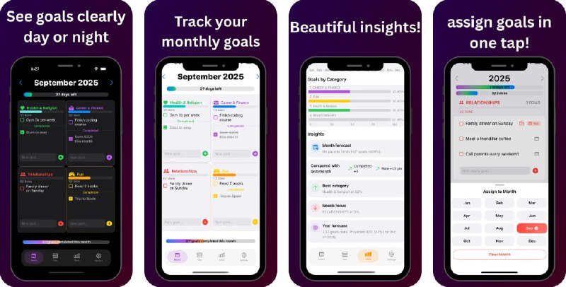 🧭 #应用限免 📂 软件名称：Yarimo - Goals & Habit Planner 🍏 支持平台：#iOS 18.5+ 📊 软件价格：内购限免（内购界面显示14.99但实际支付0，注意不要点快了，发现是0才确认） 🪟 软件简介：一款年度与月度目标规划工具，将年度大目标与月度小步骤无缝连接