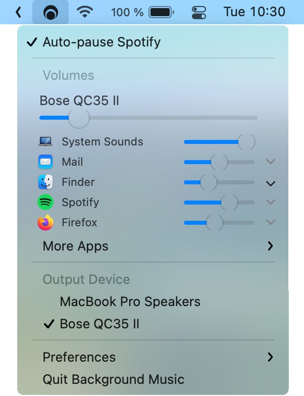 🧭 #优质应用 📂 软件名称：Background Music 🍏 支持平台：#macOS 📊 软件价格：免费 🪟 软件简介：一款开源 macOS 工具，让您独立控制每个应用程序的音量，它还能在播放其他音频时自动暂停音乐，适合需要在不同任务间切换的用户