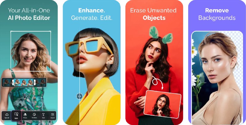 🧭 #应用限免 📂 软件名称：AI Art Photo Editor, GIF Maker 🍏 支持平台：#iOS 14.0+ 📊 软件价格：内购限免 🪟 软件简介：一款多功能 AI 图片和动图制作工具