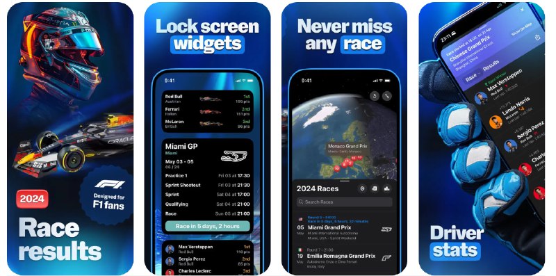 🧭 #应用限免 📂 软件名称：Formula 1 Widgets 🍏 支持平台：#iOS 17.0+ 📊 软件价格：内购限免 🪟 软件简介：一款专为一级方程式赛车粉丝设计的应用，提供实时比赛统计和信息
