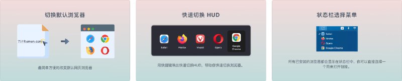 🧭 #应用限免 📂 软件名称：多浏览器 - 谷歌浏览器一键选择 🍏 支持平台：#macOS 10.15+ 📊 软件价格：内购限免 🪟 软件简介：一款方便的工具，可让您快速切换用哪个浏览器打开链接，特别适合拥有多个浏览器的用户