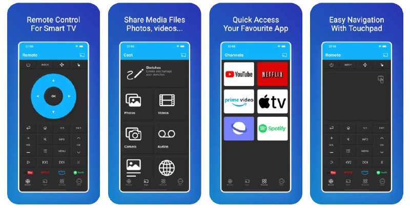 🧭 #应用限免 📂 软件名称：Universal TV Remote + 🍏 支持平台：#iOS 14.0+ 📊 软件价格：内购限免 🪟 软件简介：将您的手机变成通用遥控器，兼容三星和LG等主流品牌，让您可以轻松控制电视，快速切换频道、调整音量，并通过简单的触摸手势导航