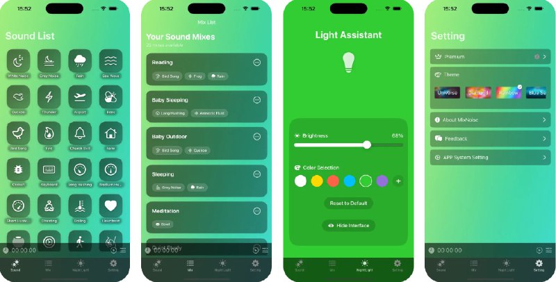 🧭 #应用限免 📂 软件名称：MixNoise: 冥想、助眠、哄睡白噪音、舒缓压力 🍏 支持平台：#iOS 16.4+ 📊 软件价格：内购限免 🪟 软件简介：一款白噪音应用，具备助眠、舒缓压力、提升专注力、减轻头痛等多项功能