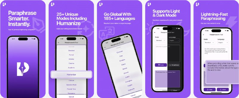 🧭 #应用限免 📂 软件名称：Paraphrase AI: Smart Rewriter 🍏 支持平台：#iOS 13.0+ 📊 软件价格：内购限免（lifetime选项在Annual下面） 🪟 软件简介：一款文本重写助手，可以改写、润色和优化你的句子、段落或整篇文档