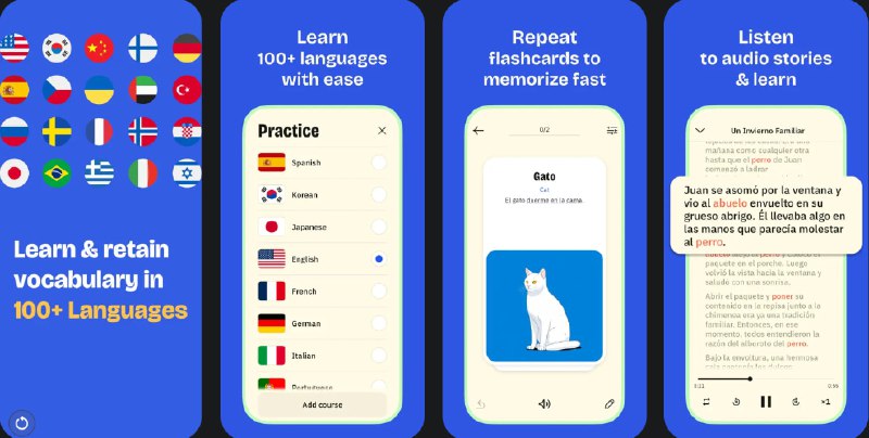 🧭 #应用限免 📂 软件名称：Karteto: Vocab Builder 🍏 支持平台：#iOS 13.0+ 📊 软件价格：内购限免（卡在主页请重启） 🪟 软件简介：一款语言学习应用，帮助您通过互动的语言闪卡快速扩展词汇量