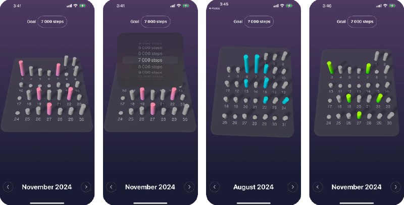 🧭 #应用限免 📂 软件名称：Step Tracker 3D 🍏 支持平台：#iOS 17.2+ 📊 软件价格：¥38.00 -> ¥0.00 🪟 软件简介：一款将步数数据以炫酷3D交互图表展现的运动健康应用，通过可视化的3D图表，您可以更加直观地分析每日活动情况，并追踪个性化趋势与目标进展，激励您挑战自我，不断达成新的健康里程碑
